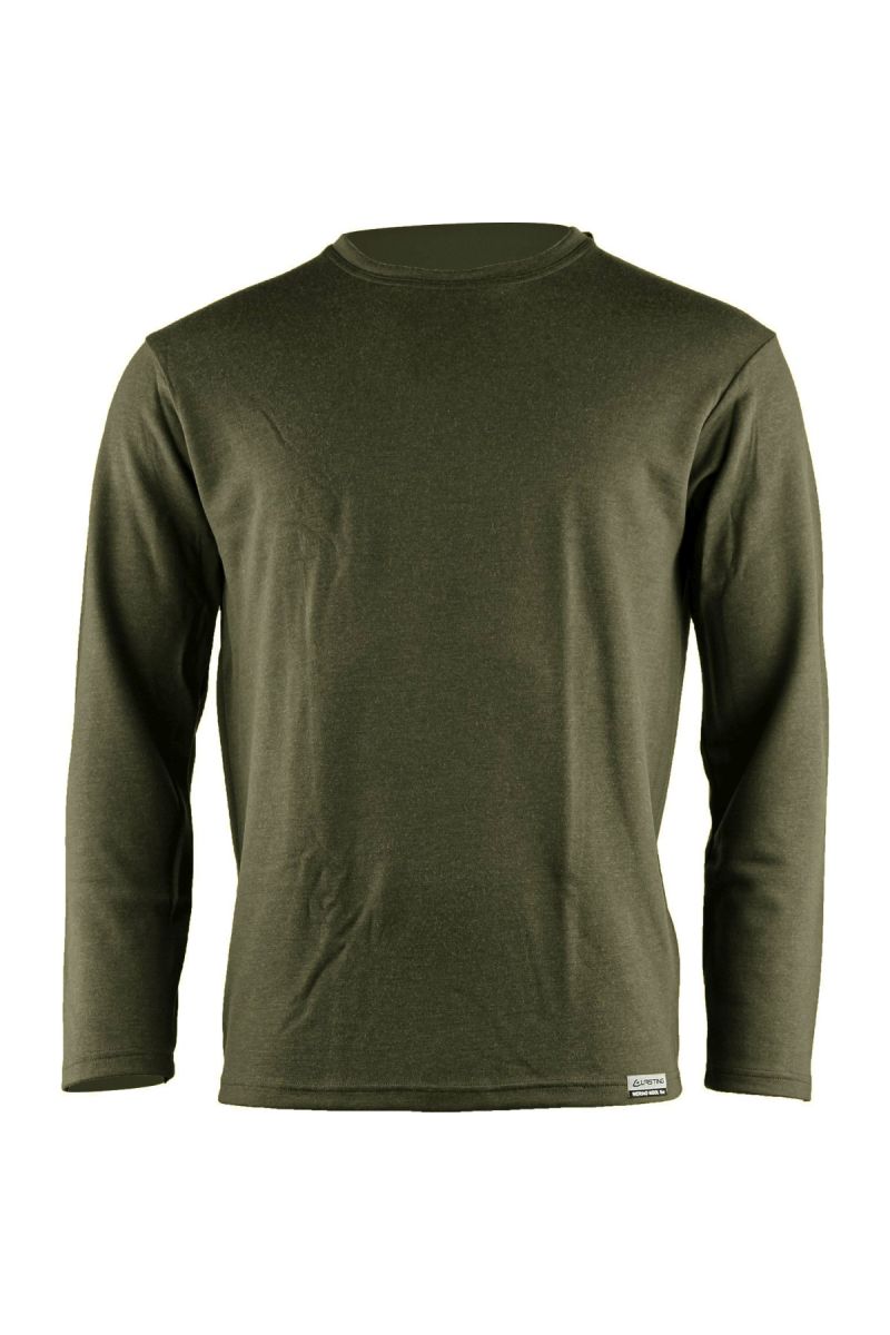 Lasting pánska merino mikina WOLK 6160 zelená Veľkosť: L