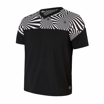 SENSOR HELIUM pánsky dres voľný kr.rukáv čierna/geometry Veľkosť: S