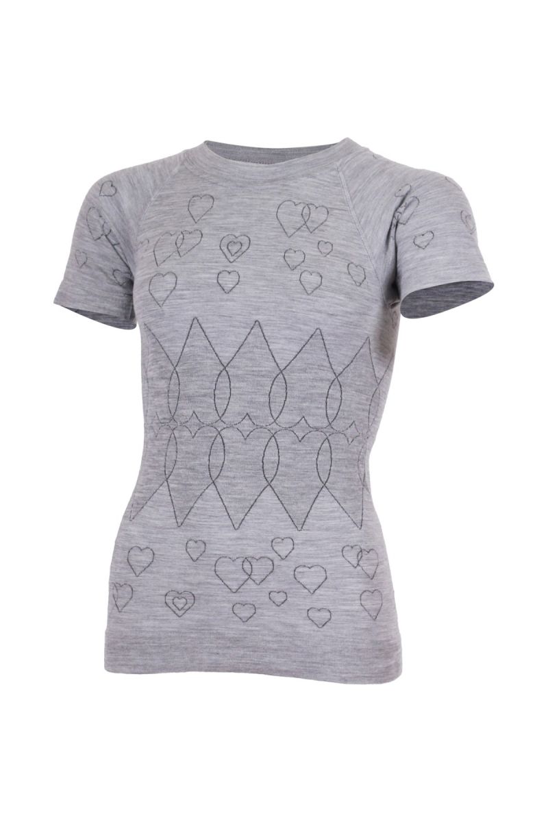 Lasting dámske merino tričko MEA 8449 šedé Veľkosť: XS 8596445037906