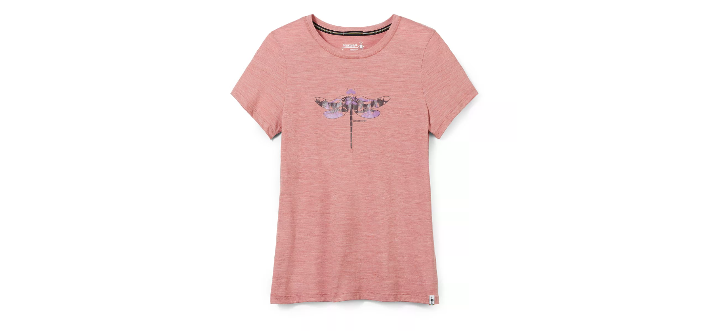 Smartwool W MERINO SPORT 150 DRAGONFLY SUMMIT SS GRAPHIC TEE light mahogany heather Veľkosť: XS 195438850478