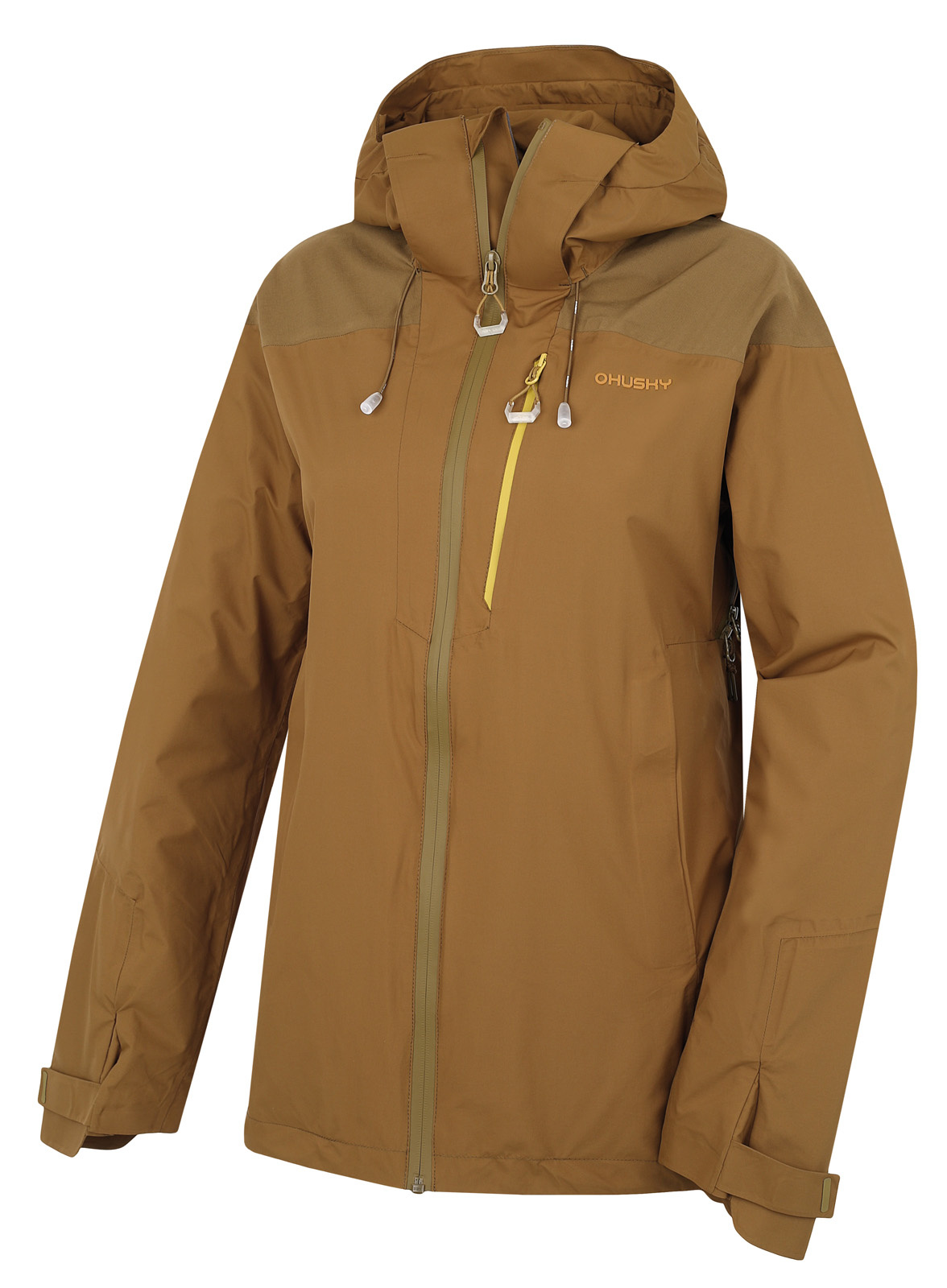 Husky Dámska hardshell bunda Nicker L Dk.Khaki Veľkosť: L