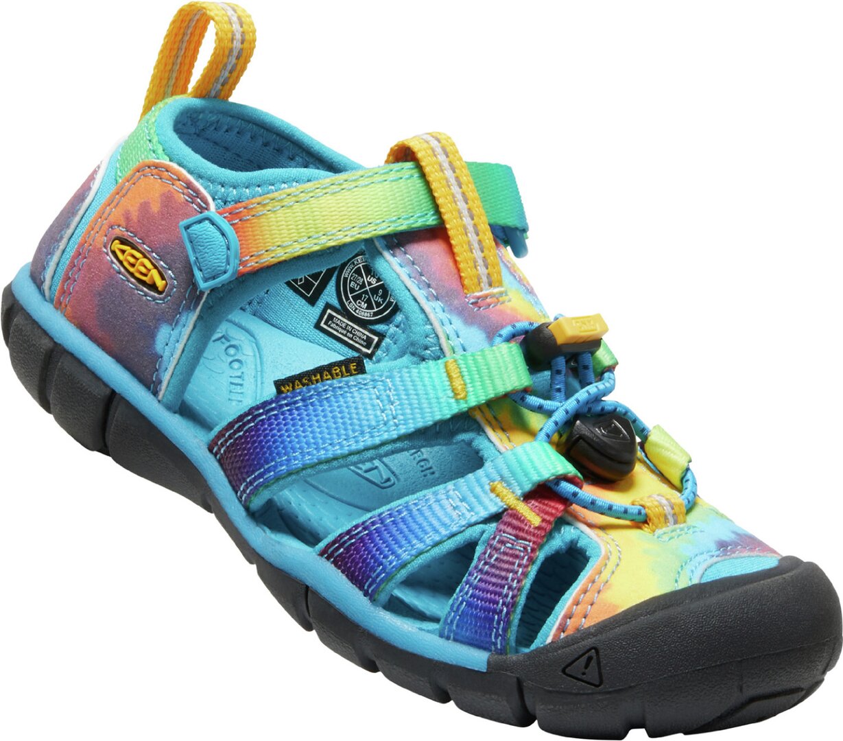 Keen SEACAMP II CNX YOUTH vivid blue/original tie dye Veľkosť: 39  detské sandále