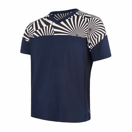 SENSOR HELIUM pánsky dres voľný kr.rukáv deep blue/geometry Veľkosť: S