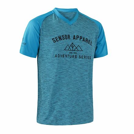 SENSOR CYKLO CHARGER pánsky dres voľný Kr. rukáv modrá Veľkosť: S