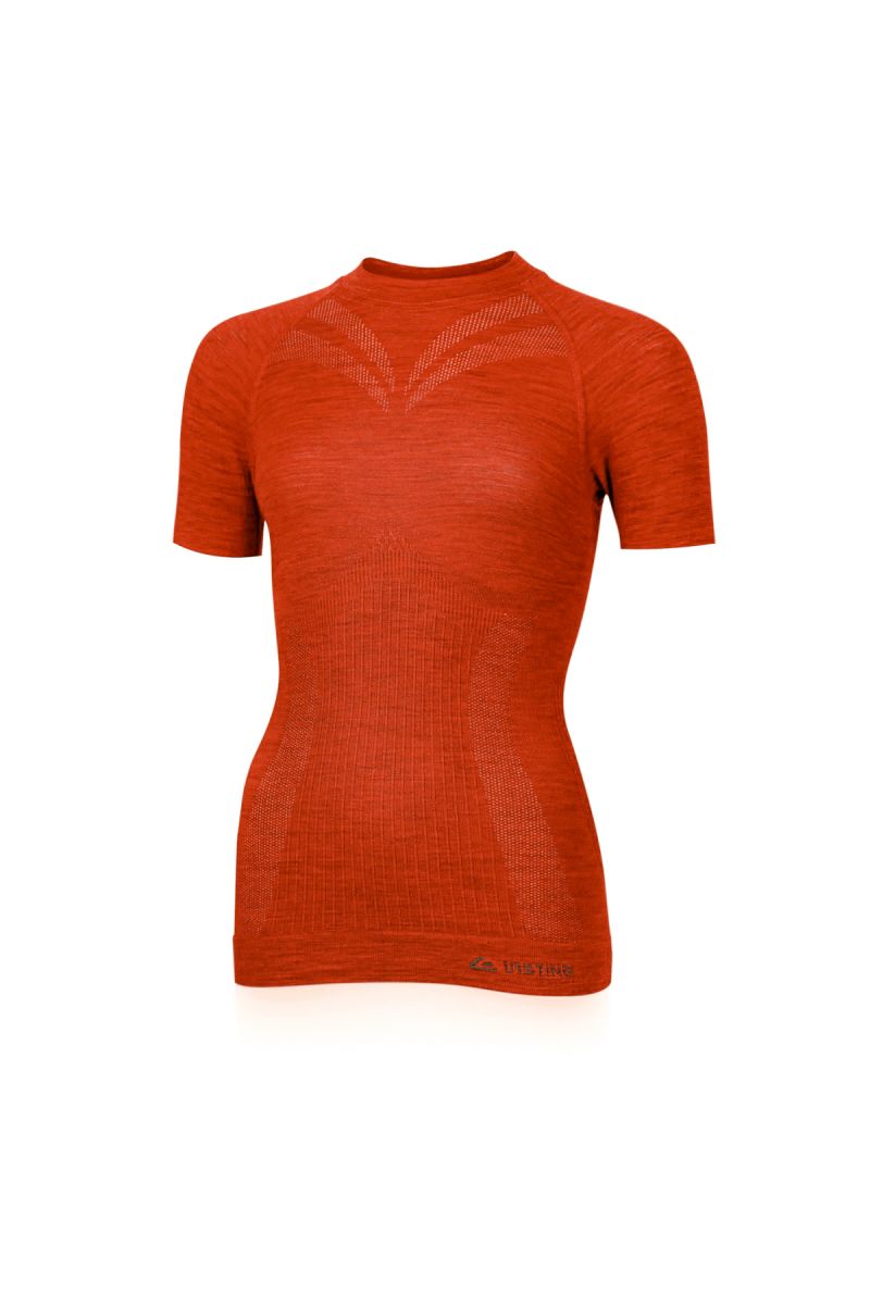 Lasting dámske merino tričko MALBA 2160 oranžové Veľkosť: S/M