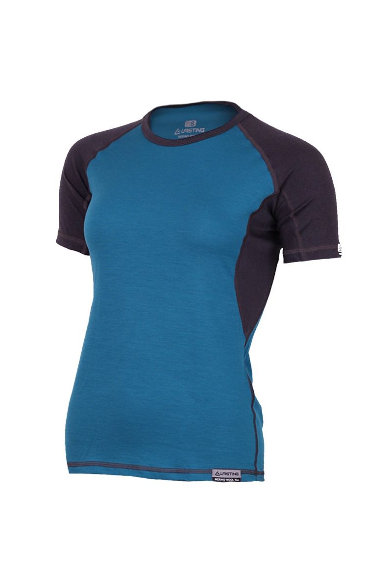 Lasting dámske merino tričko ZITA modrá Veľkosť: L