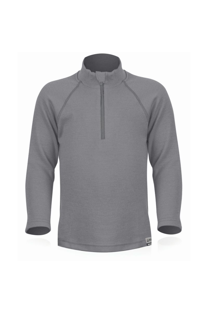 Lasting detská merino mikina SOKY sivá Veľkosť: 110