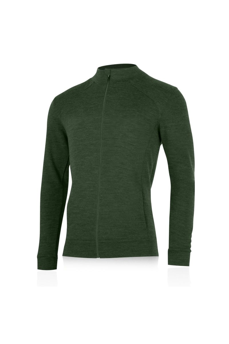 Lasting pánska merino mikina SARMIN zelená Veľkosť: XL