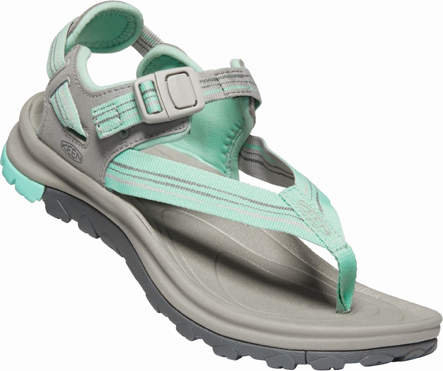 Keen TERRADORA II TOE POST W light gray/ocean wave Veľkosť: 39,5 191190490464