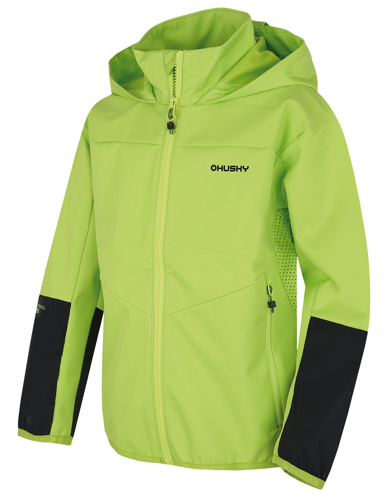 Husky Detská softshell bunda Sonny K jasne zelená Veľkosť: 134 8592287069044