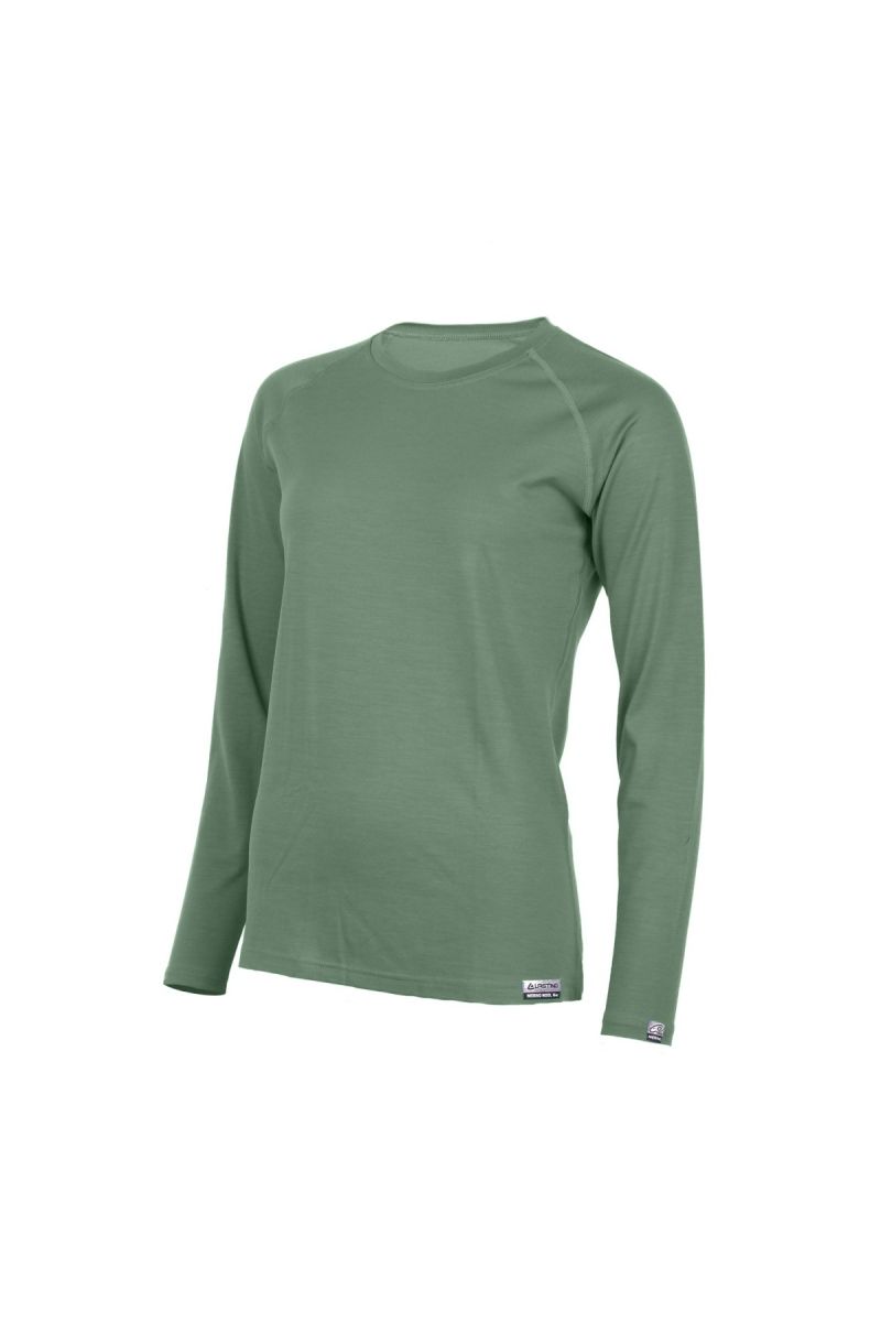 Lasting dámske merino tričko ATILA zelené Veľkosť: XL