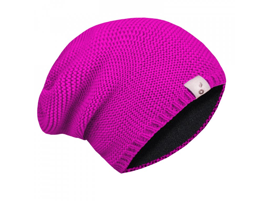 Unuo Unuo, Detská čiapka pletená Warm, Fuchsiová Veľkosť: M 8596227082988