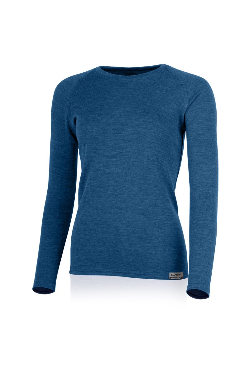 Lasting dámska merino mikina LENA 5160 modrá Veľkosť: L