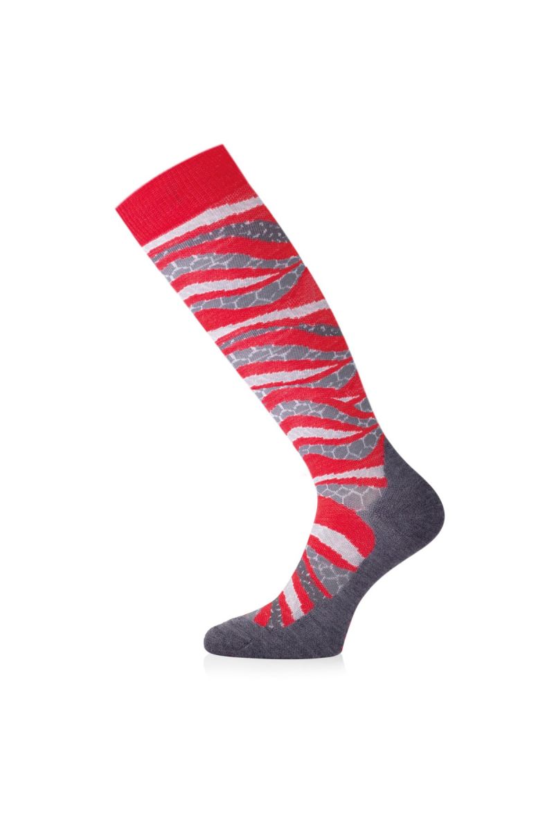 Lasting merino lyžiarske podkolienky SLF 338 červené Veľkosť: (42-45) L