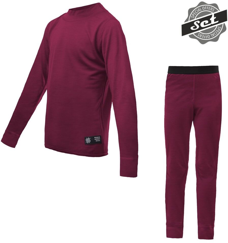 SENSOR MERINO ACTIVE SET detský tričko dl.rukáv + spodky lilla Veľkosť: 100