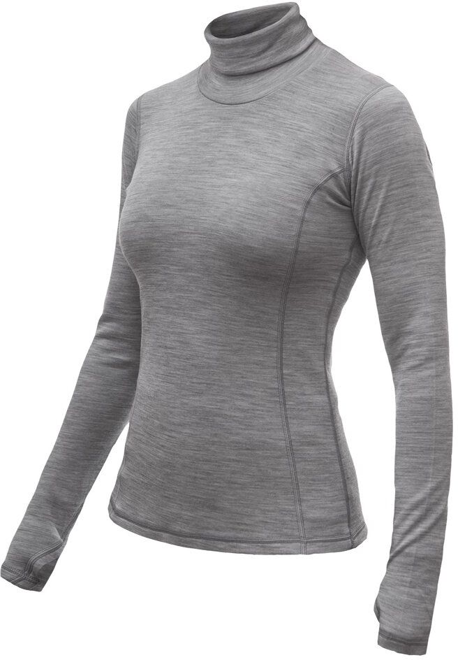 SENSOR MERINO BOLD dámske tričko dl.rukáv roll neck cool gray Veľkosť: S