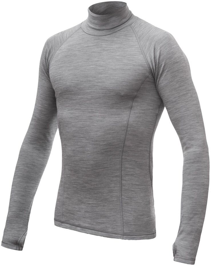 SENSOR MERINO BOLD pánske tričko dl.rukáv roll neck cool gray Veľkosť: M