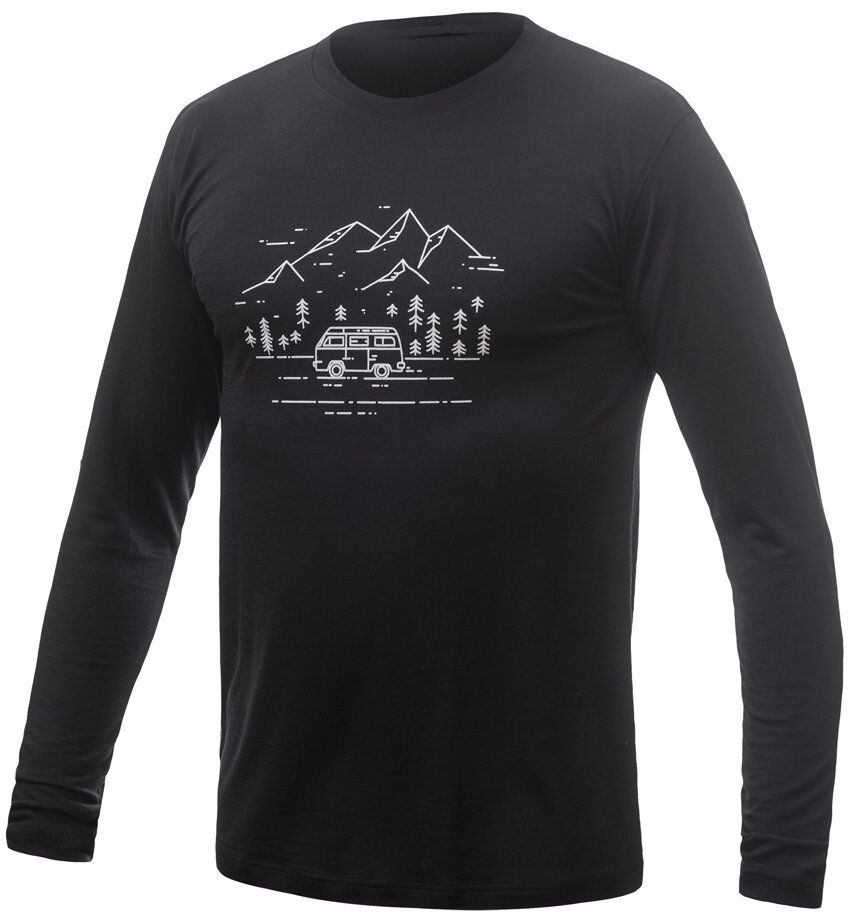 SENSOR MERINO ACTIVE PT VAN LIFE pánske tričko dl.rukáv čierna Veľkosť: S
