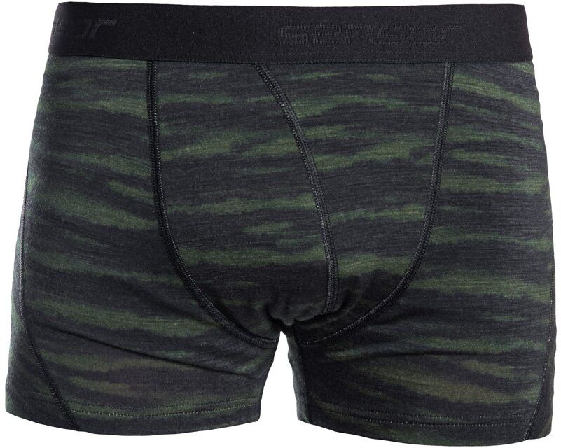 SENSOR MERINO IMPRESS pánske trenírky čierna/batik Veľkosť: S