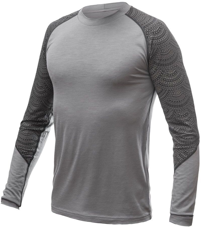 SENSOR MERINO IMPRESS pánske tričko dl.rukáv šedá/maori Veľkosť: S
