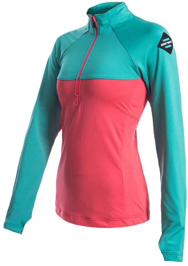 SENSOR COOLMAX THERMO dámska mikina zips koral/sea green Veľkosť: S