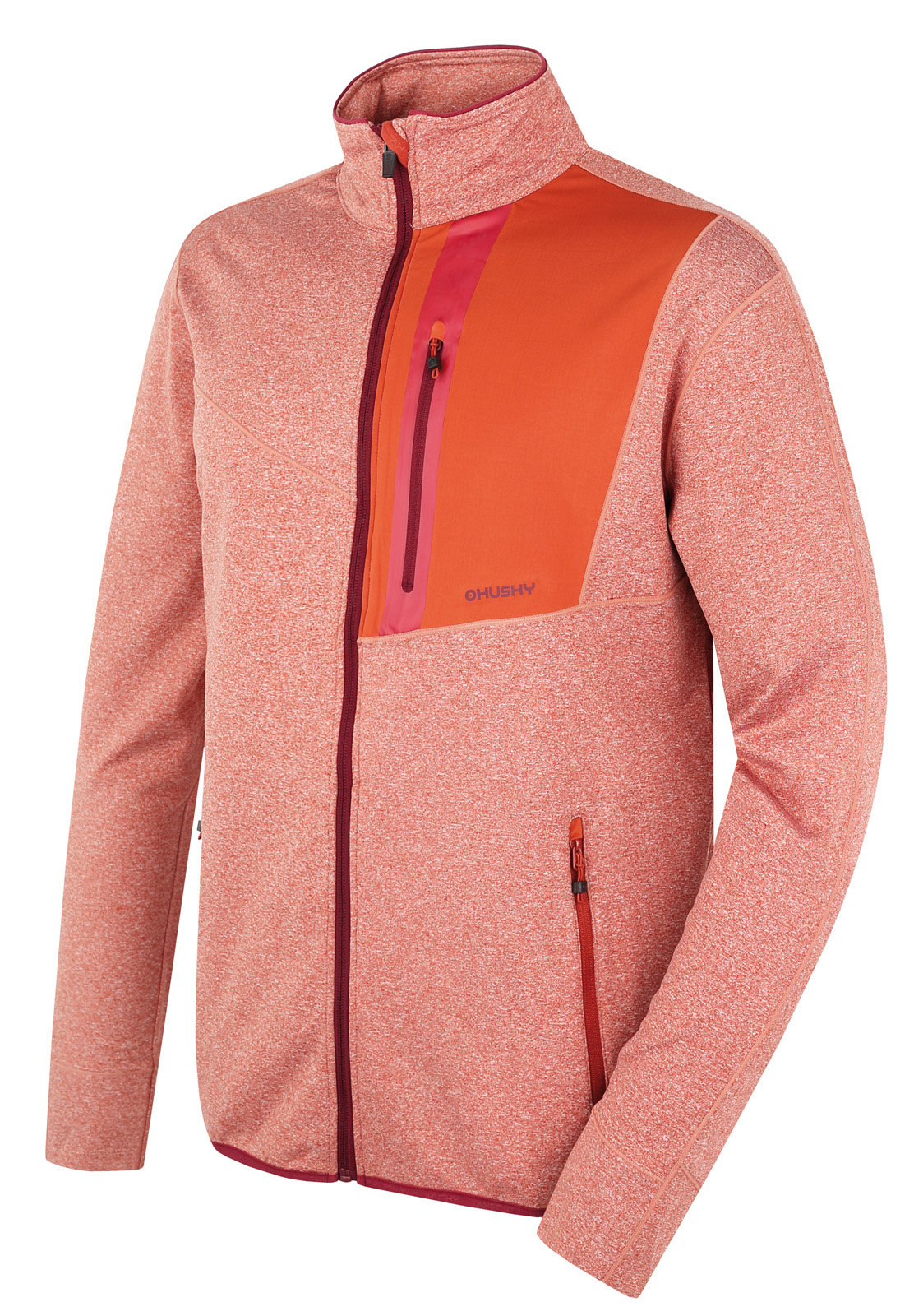 Husky Pánska mikina na zips Ane M dk. brick orange Veľkosť: L