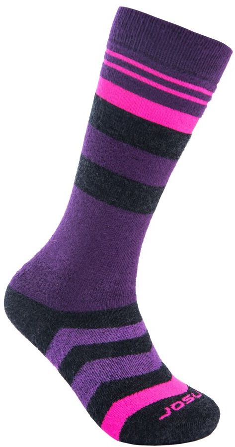SENSOR PONOŽKY SLOPE MERINO detská čierna/ružová/fialová Veľkosť: 3/5