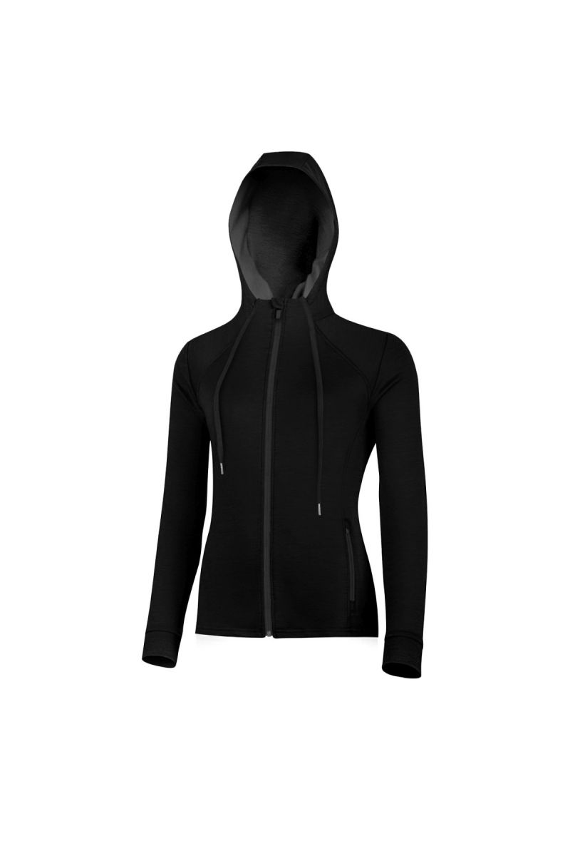 Lasting dámska merino mikina KARMINA 9098 čierna Veľkosť: L