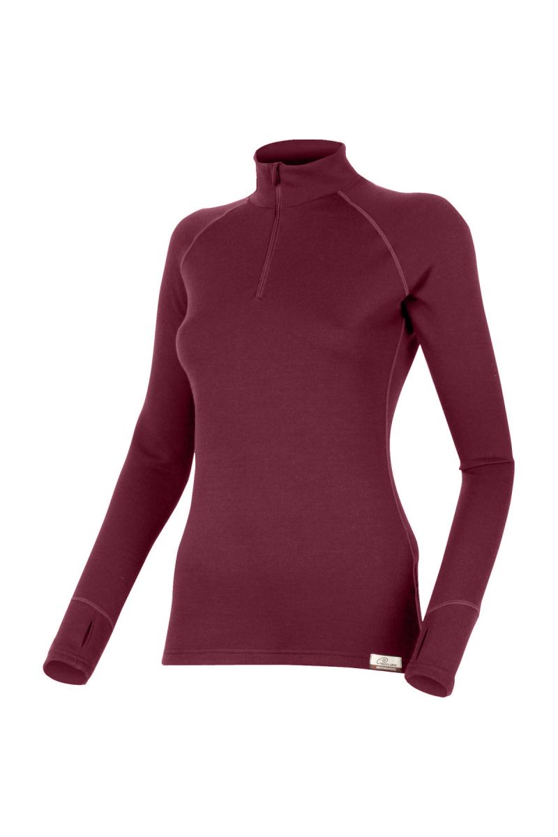 Lasting dámska merino mikina LAURA 3838 vínová Veľkosť: L 8596445049886