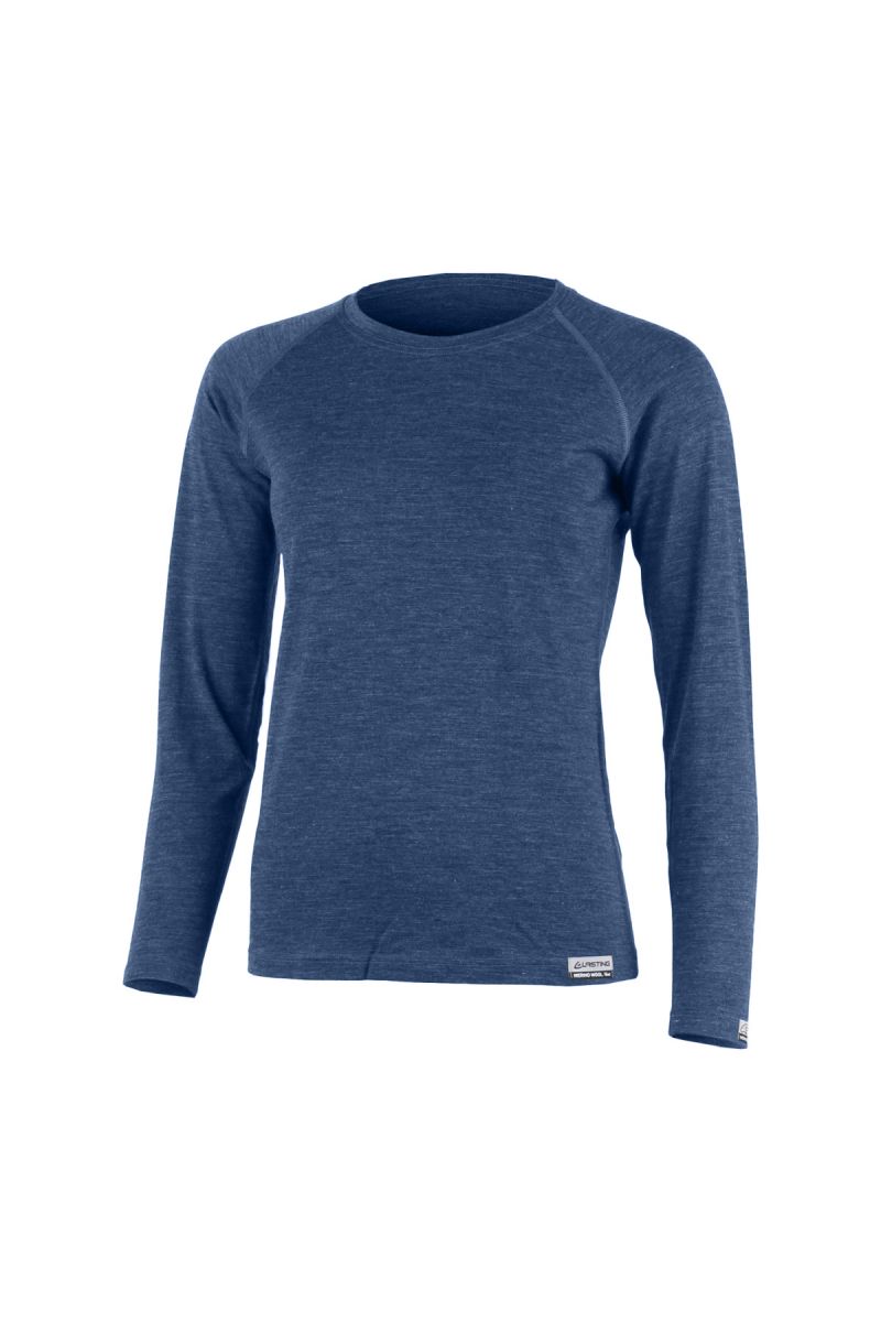 Lasting dámske merino tričko ATILA 5160 modré Veľkosť: L
