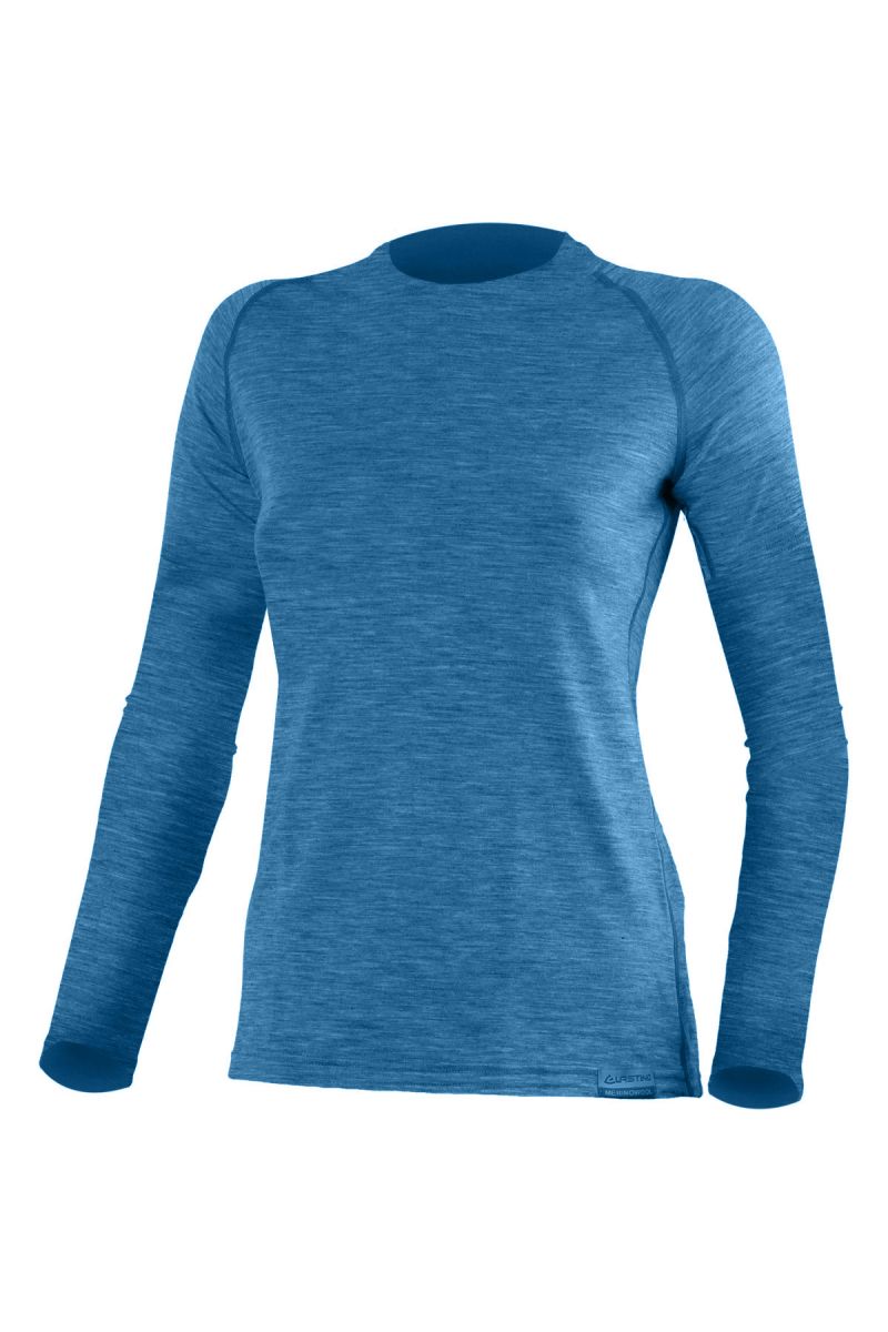 Lasting dámske merino tričko ATILA 5150 modré Veľkosť: S