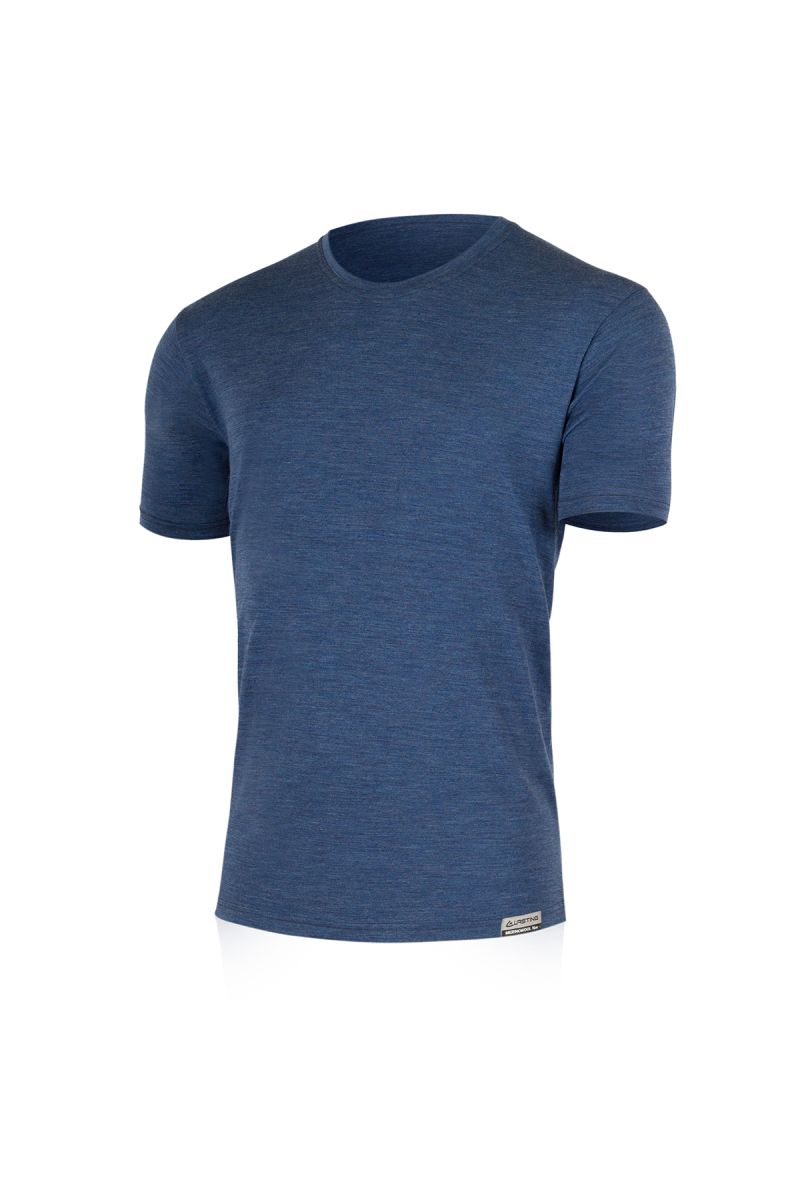 Lasting pánske merino tričko CHUAN 5160 modré Veľkosť: L