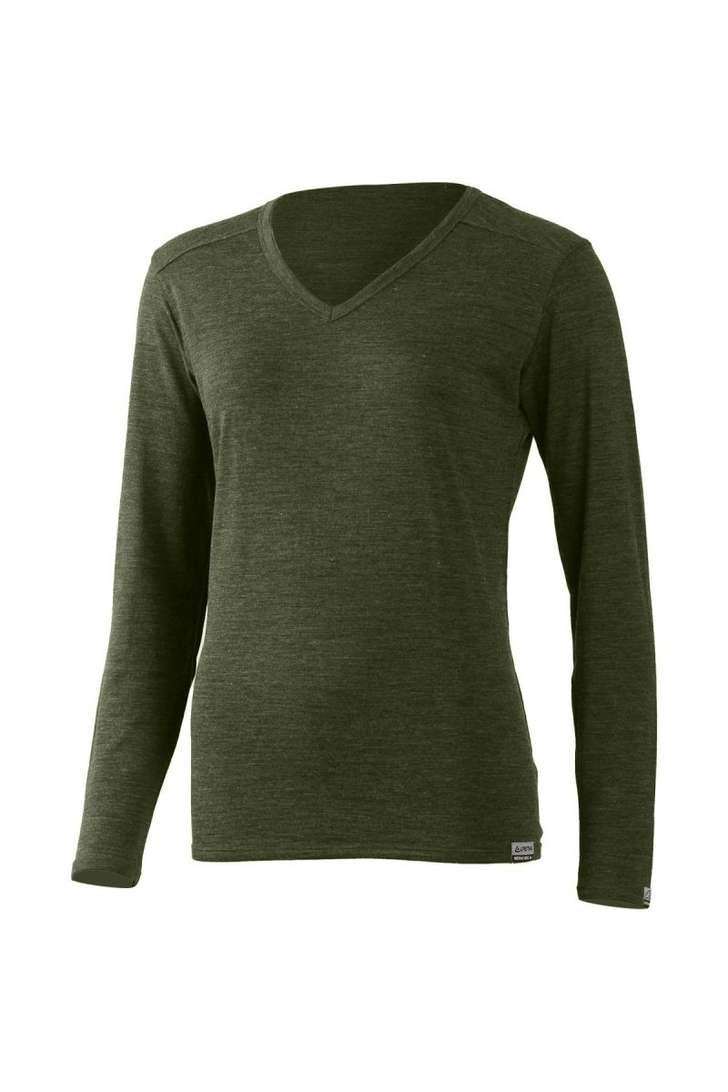 Lasting dámske merino tričko EVA 6160 zelené Veľkosť: L