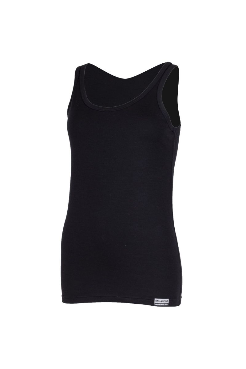 Lasting dámske merino tielko LORY čierne Veľkosť: L