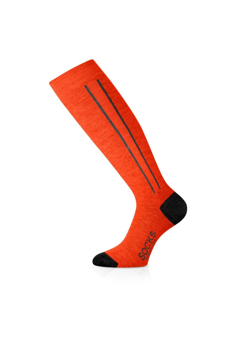Lasting lyžiarske merino podkolienky FWC 219 oranžové Veľkosť: (34-37) S