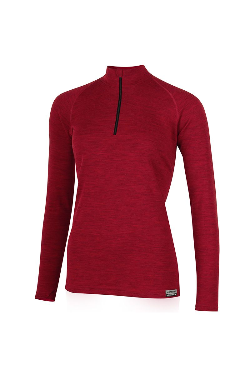 Lasting dámska merino mikina LAURA 3169 červená Veľkosť: L