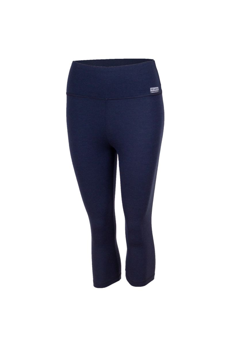 Lasting dámske merino 3/4 legíny KASIA modré Veľkosť: M