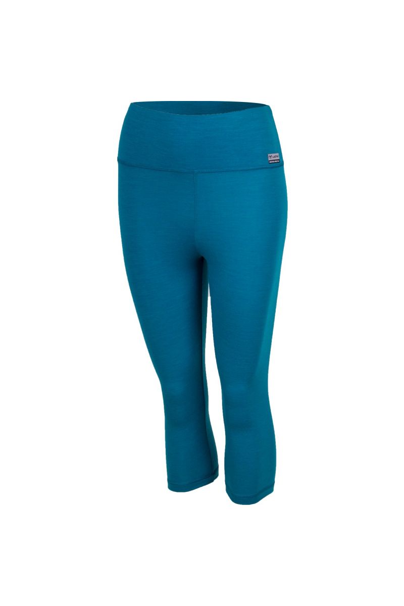 Lasting dámske merino 3/4 legíny KASIA modré Veľkosť: S