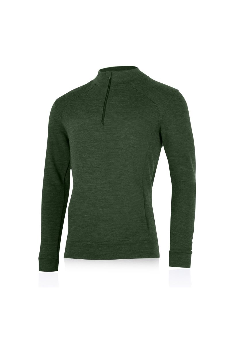 Lasting pánska merino mikina WARMIN 6166 zelená Veľkosť: L