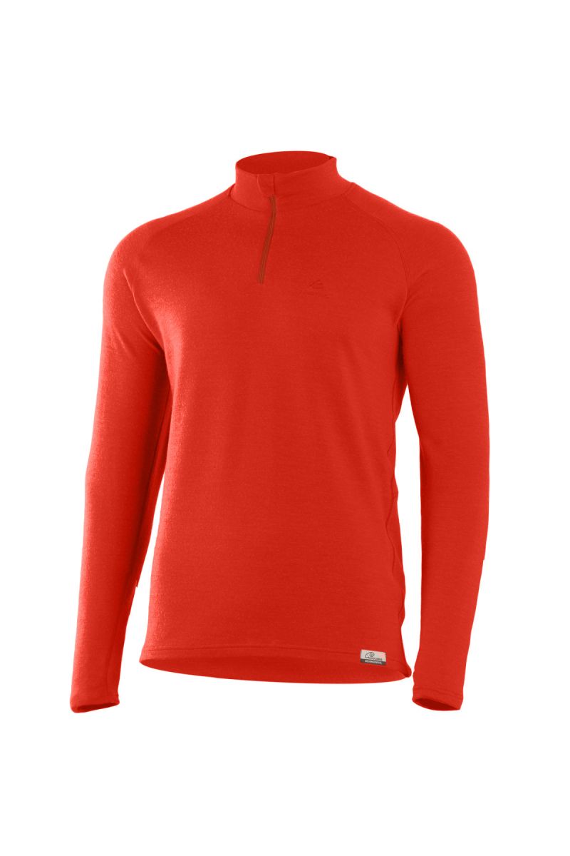 Lasting pánska merino mikina WARY červená Veľkosť: M