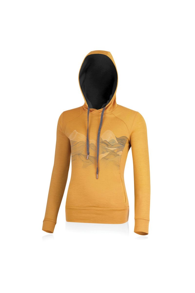 Lasting dámska merino mikina WETIA horčicová Veľkosť: L