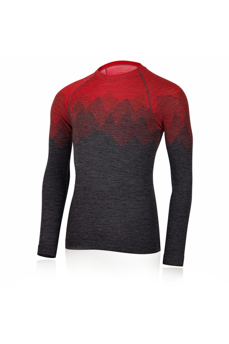 Lasting pánske merino tričko WELOR 3168 červené Veľkosť: L/XL