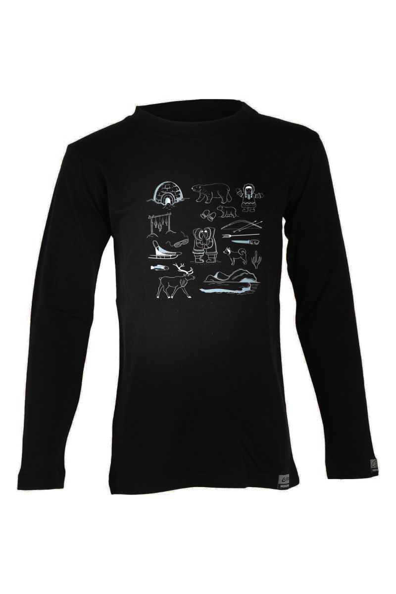 Lasting detské merino tričko LOTY čierne Veľkosť: 110