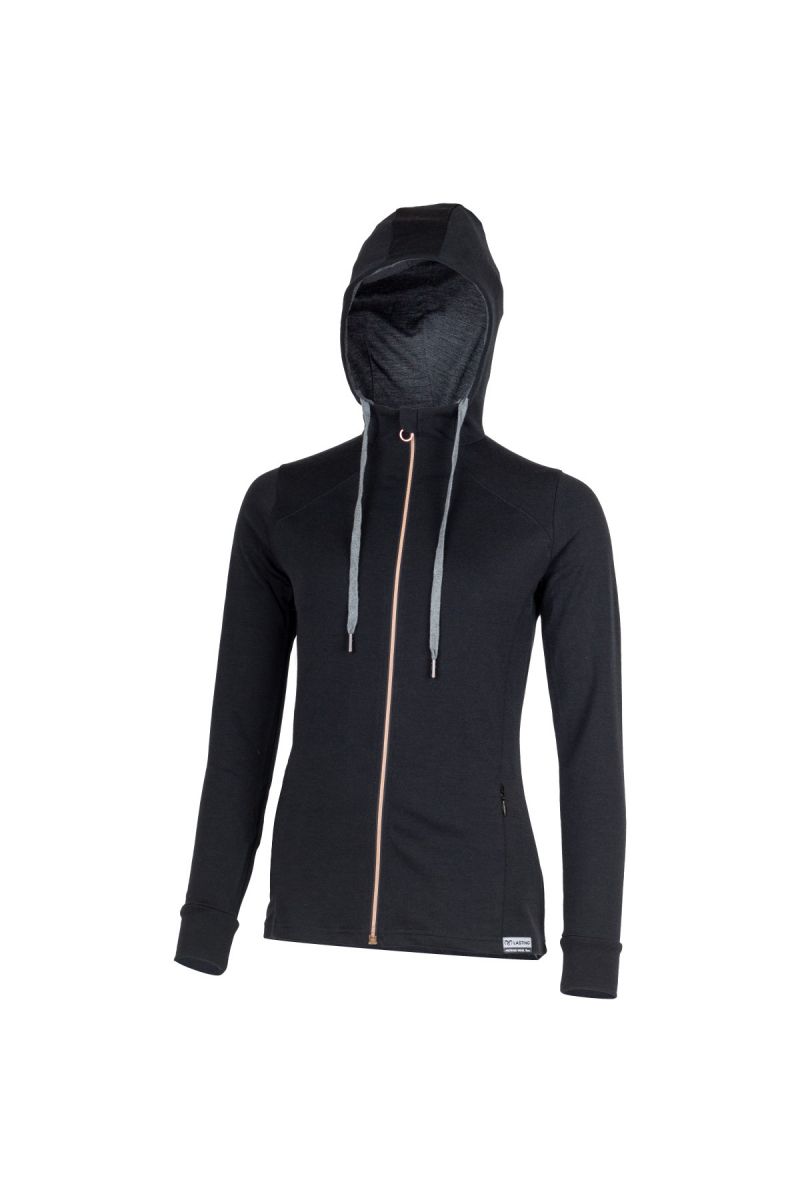 Lasting dámska merino mikina KARMINA C909 čierna Veľkosť: L