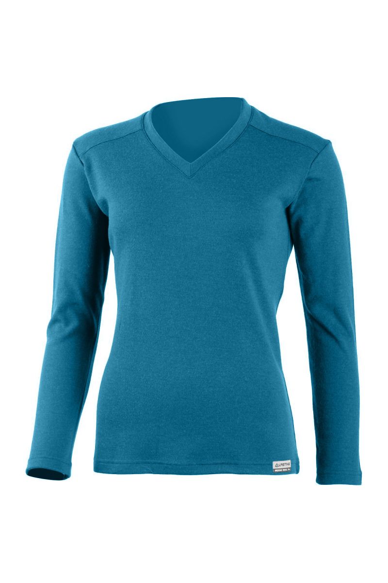Lasting dámska merino mikina STELA 5858 modrá Veľkosť: M