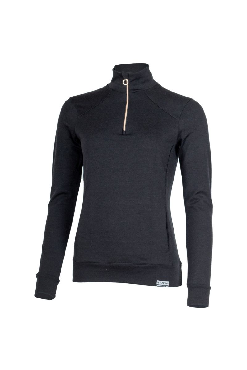 Lasting dámska merino mikina WARMINA C909 čierna Veľkosť: L
