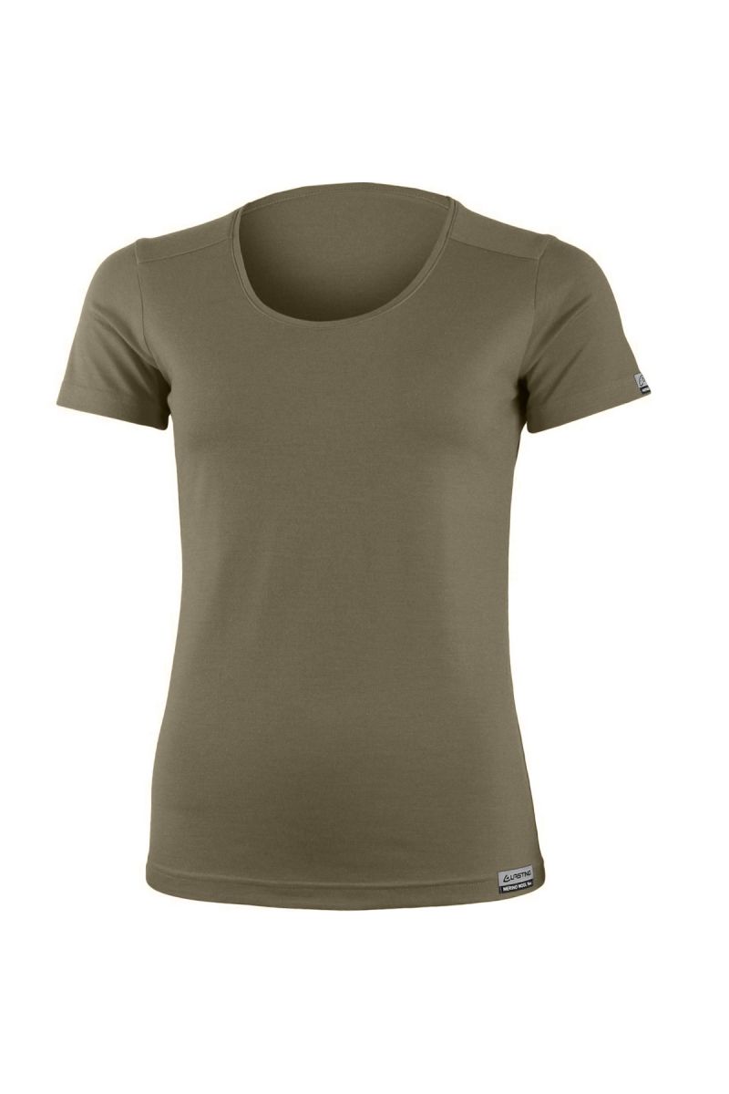 Lasting dámske merino tričko IRENA 6363 zelené Veľkosť: M 8595067881058