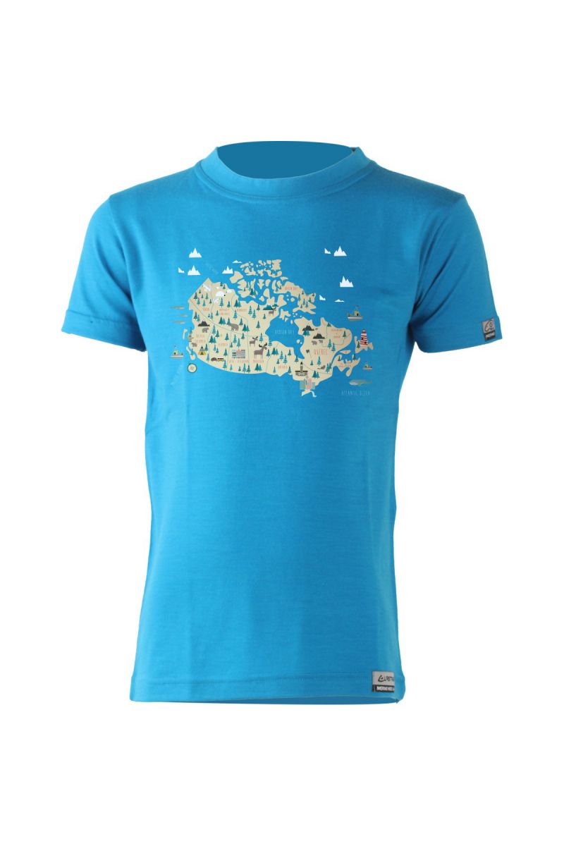 Lasting detské merino tričko WILLY 5151 modré Veľkosť: 130