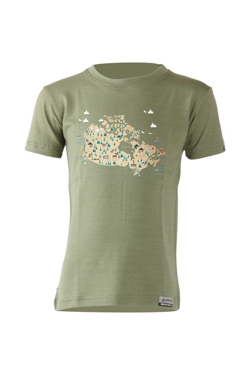 Lasting detské merino tričko WILLY 6666 zelená Veľkosť: 140