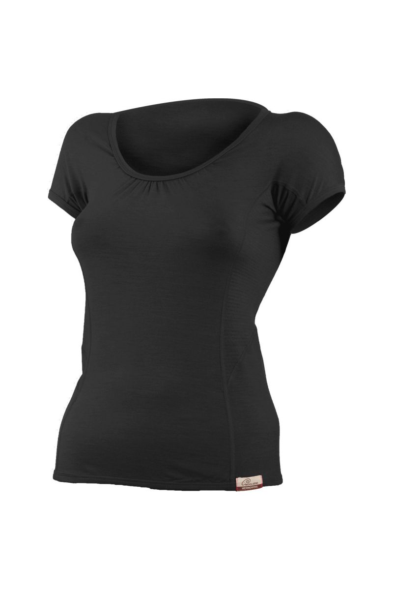 Lasting dámske merino tričko MONA čierne Veľkosť: L